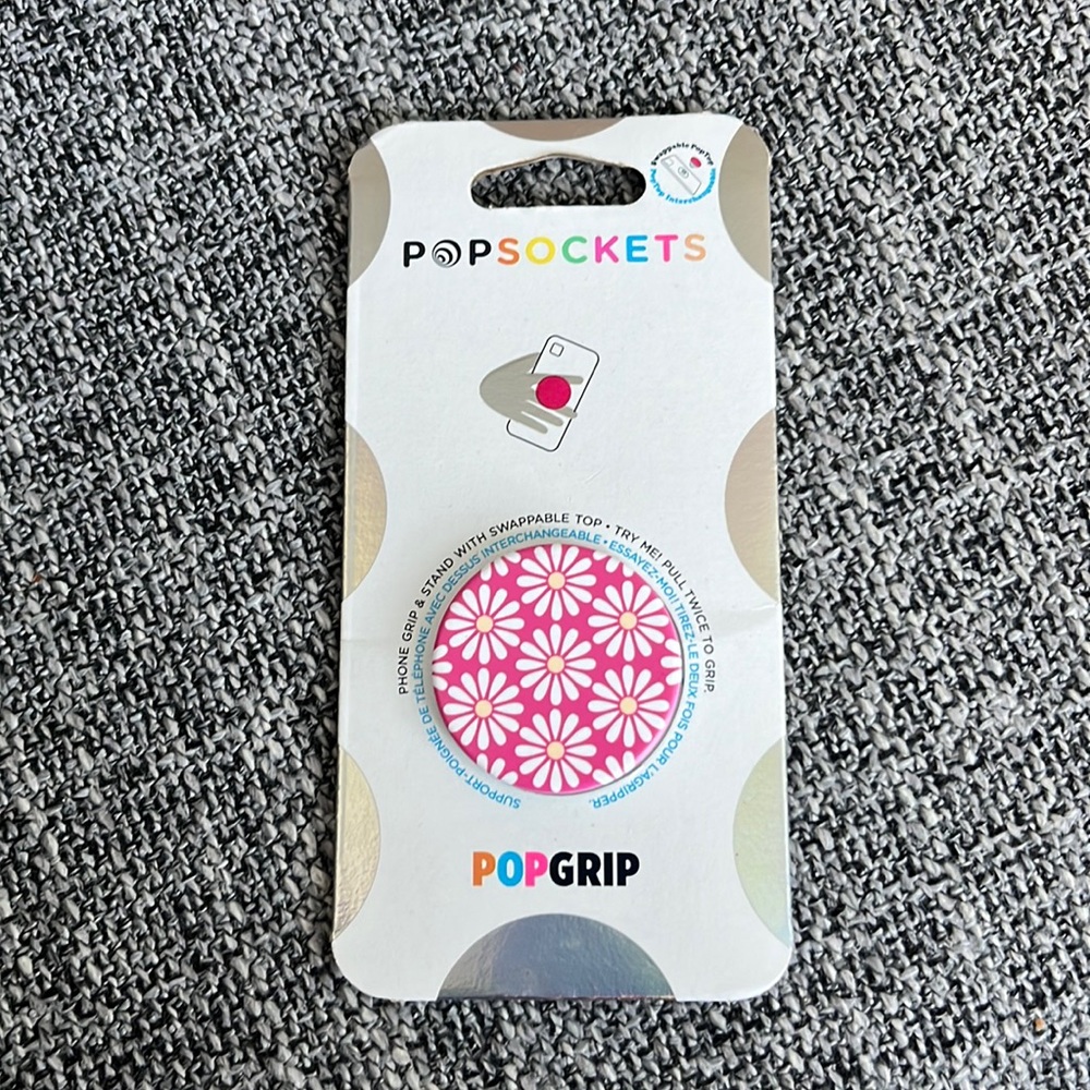 Daisy Mod Pink Spring Flowers Pop Socket